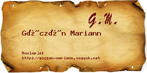 Góczán Mariann névjegykártya